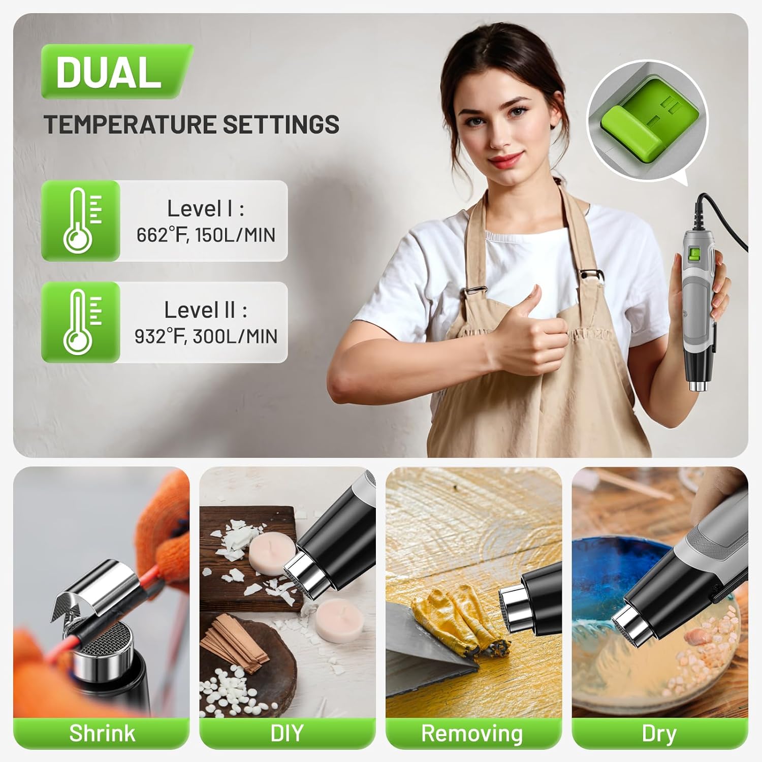 Mini pistola termica elettrica - Craft Heat Gun Dual Temperature Shrink recensione e prezzo